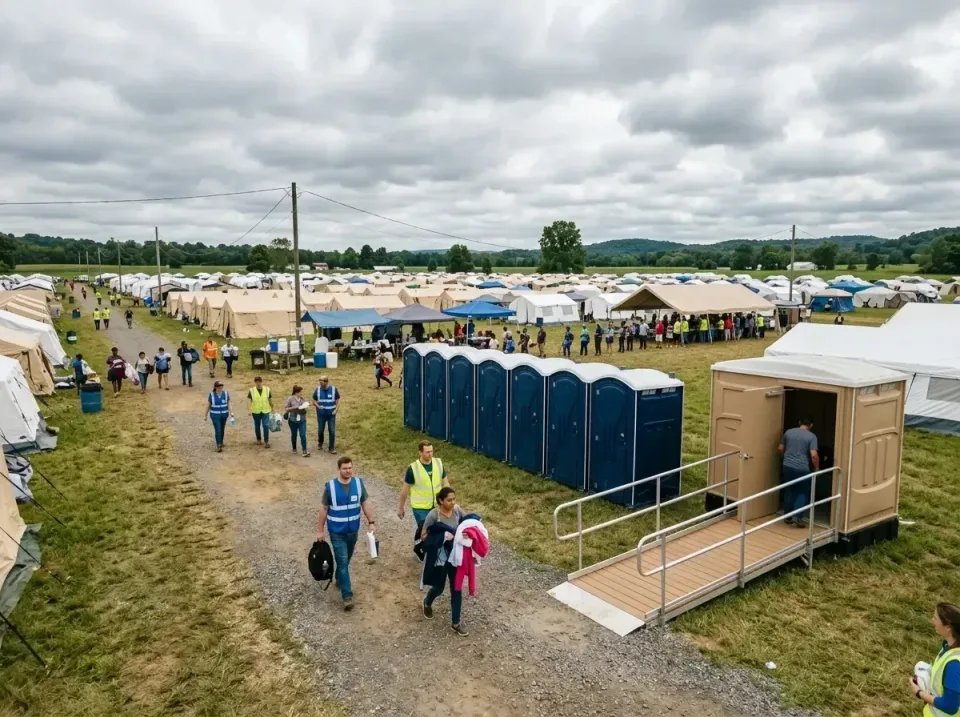 disaster-relief-camp-restrooms-010 — frequently asked questions, Dumpster & Portable Bathrooms Rental in Little Flock, AR